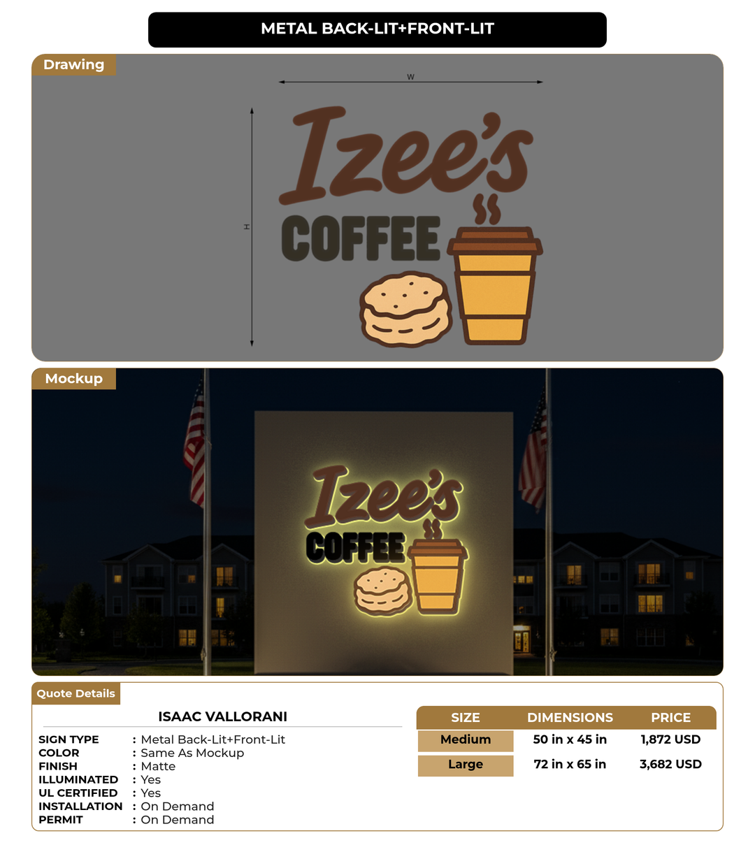 CUSTOM MOCKUP SIGN FOR Isaac Vallorani