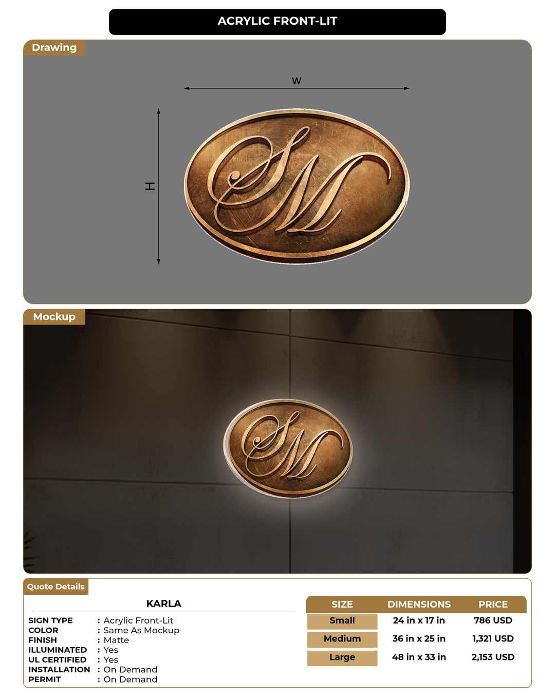 CUSTOM MOCKUP SIGN FOR Karla