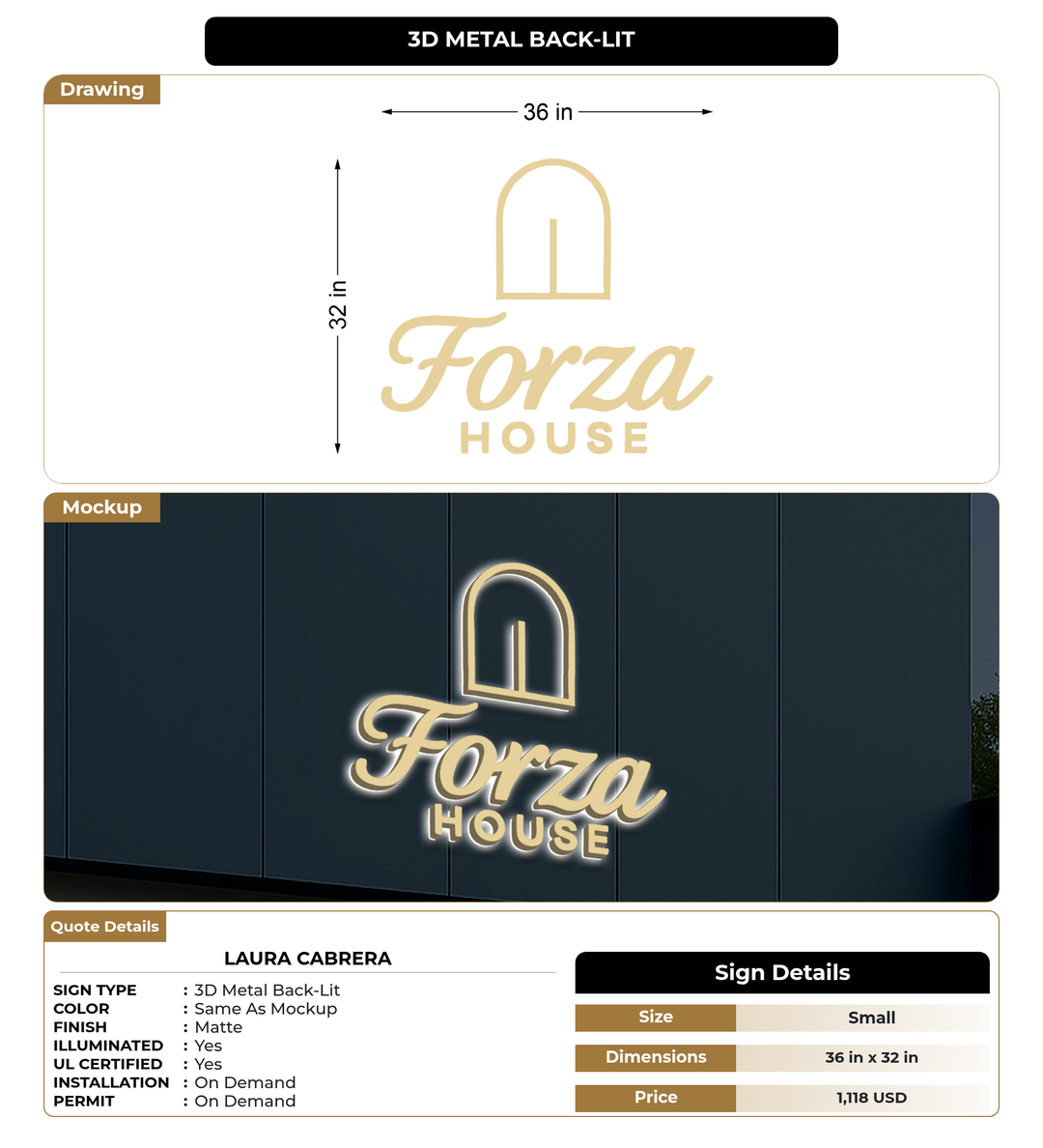 CUSTOM MOCKUP SIGN FOR laura cabrera