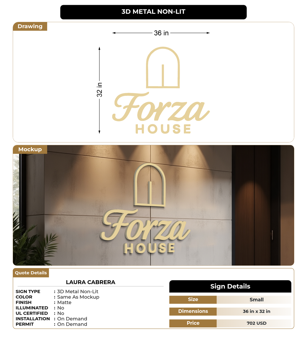 CUSTOM MOCKUP SIGN FOR laura cabrera