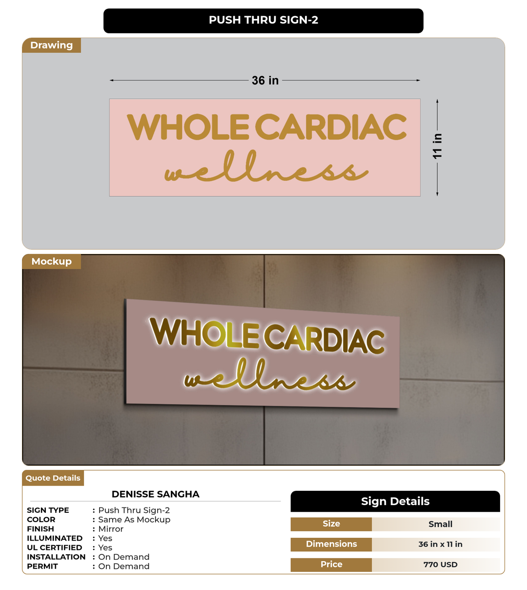 CUSTOM MOCKUP SIGN FOR Denisse Sangha