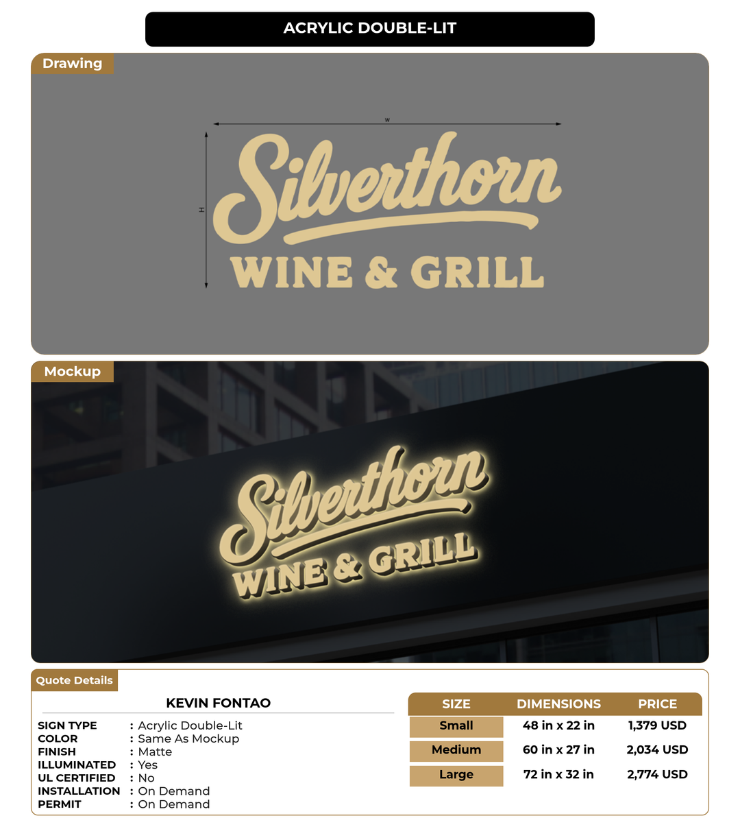 CUSTOM MOCKUP SIGN FOR Kevin Fontao