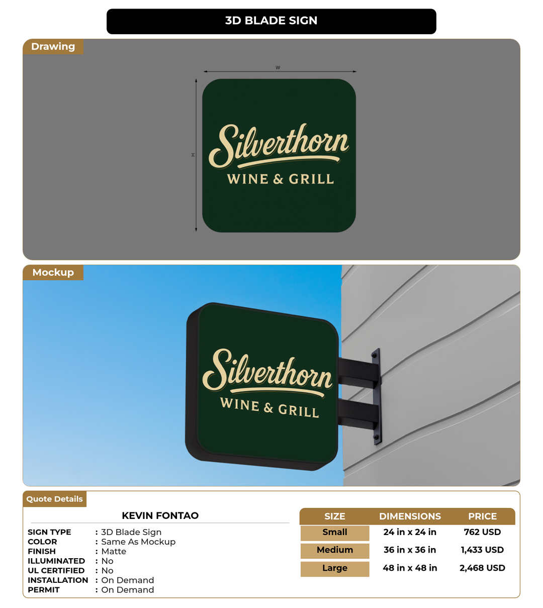 CUSTOM MOCKUP SIGN FOR Kevin Fontao