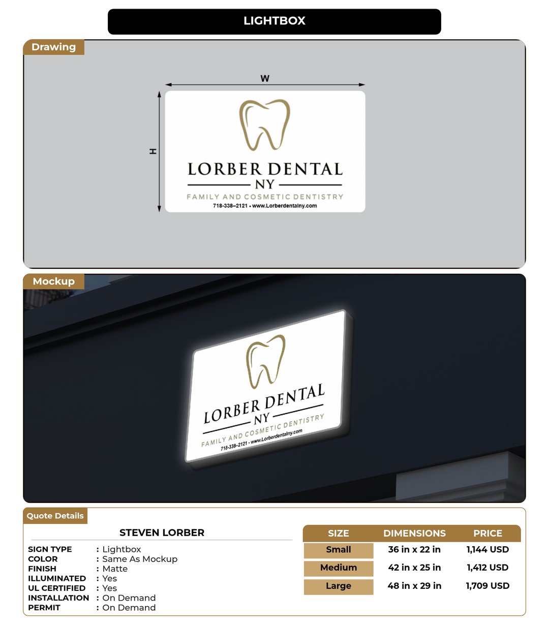 CUSTOM MOCKUP SIGN FOR Steven Lorber