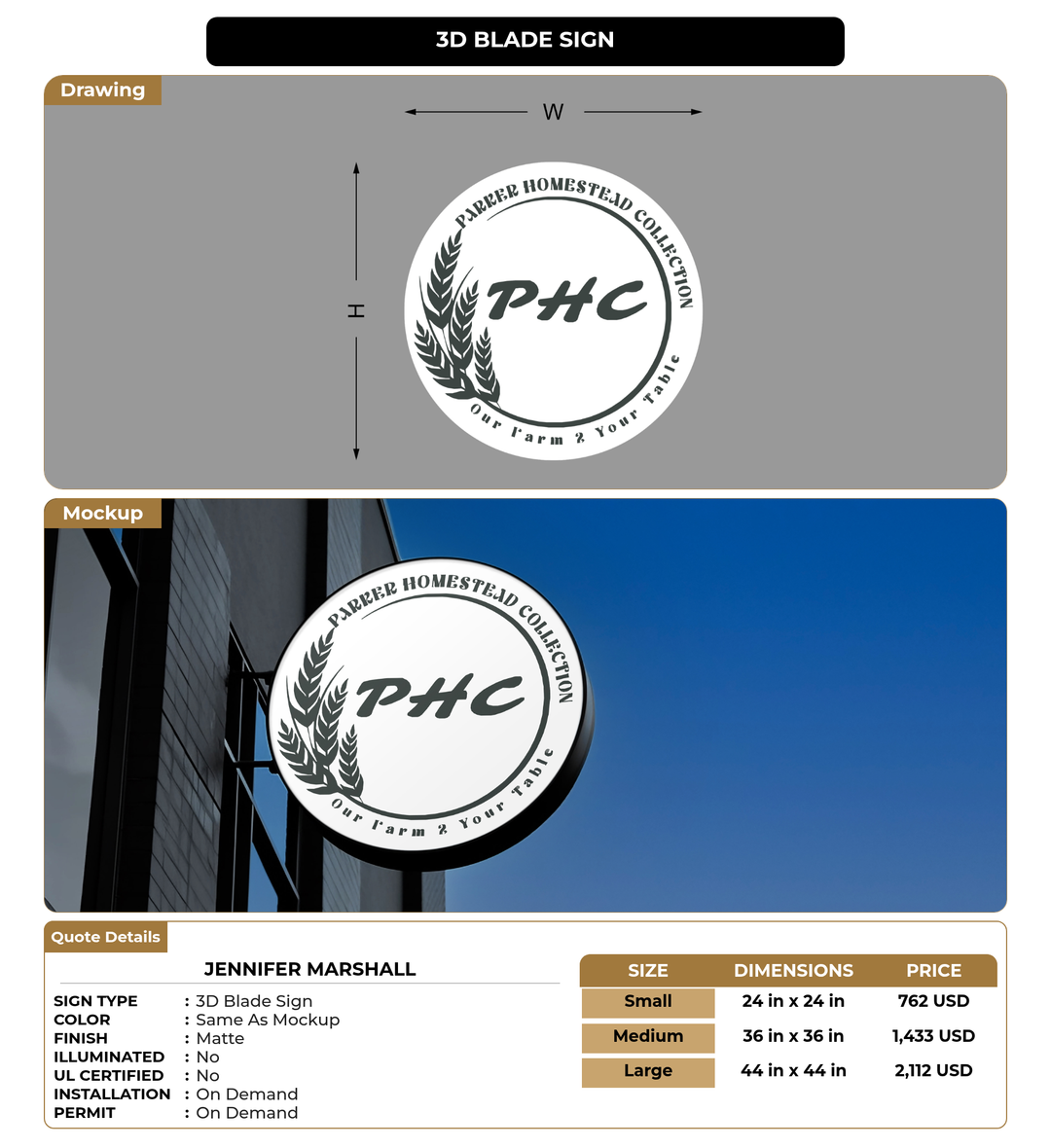 CUSTOM MOCKUP SIGN FOR Jennifer Marshall