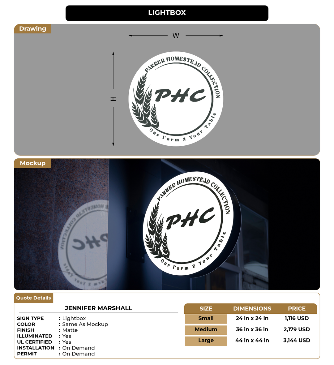 CUSTOM MOCKUP SIGN FOR Jennifer Marshall