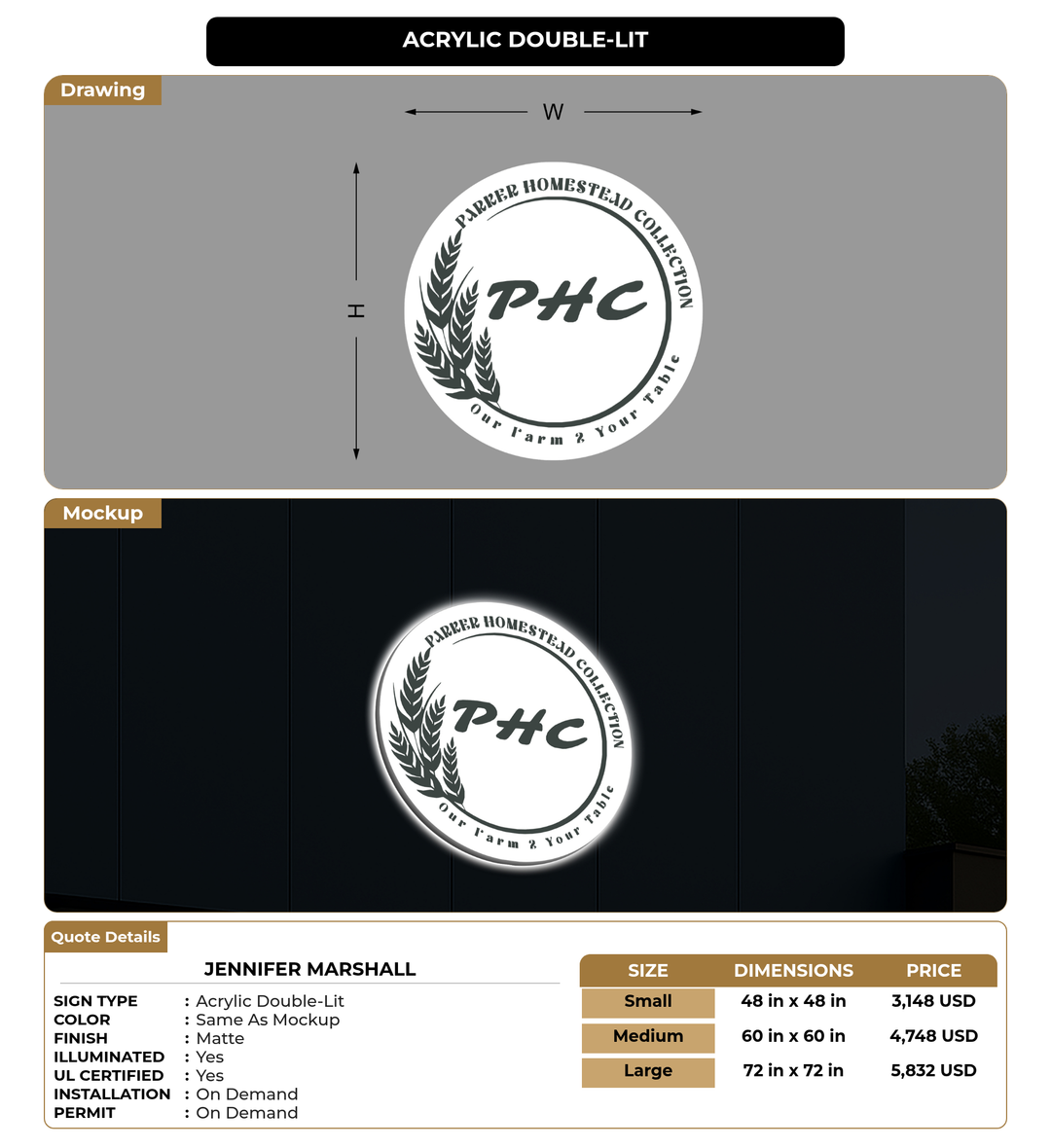 CUSTOM MOCKUP SIGN FOR Jennifer Marshall