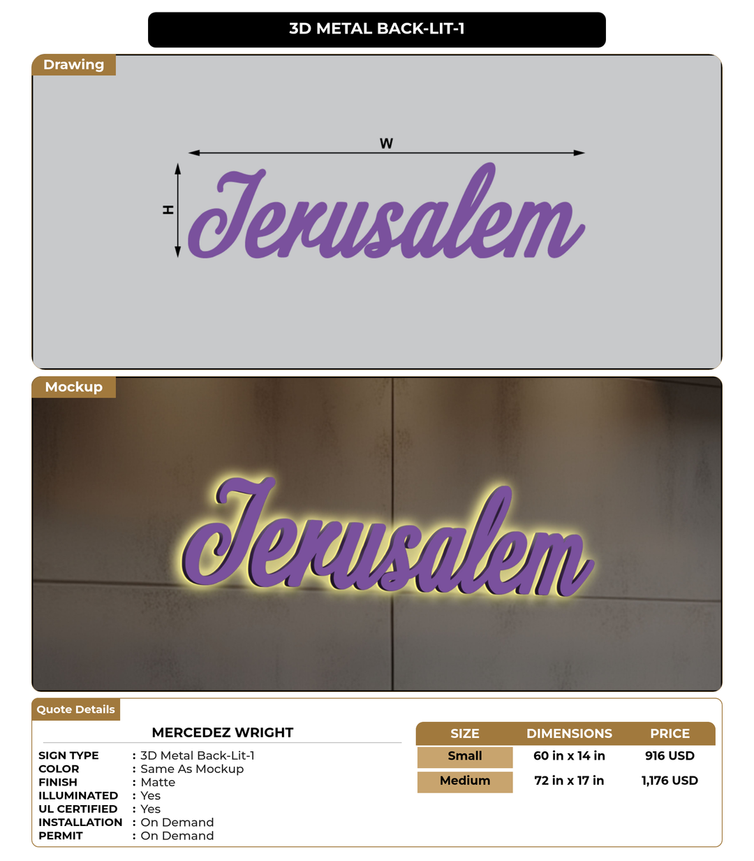CUSTOM MOCKUP SIGN FOR Mercedez Wright