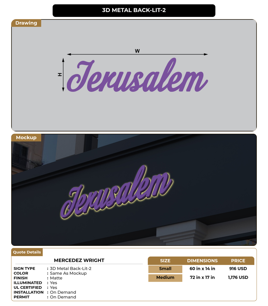 CUSTOM MOCKUP SIGN FOR Mercedez Wright
