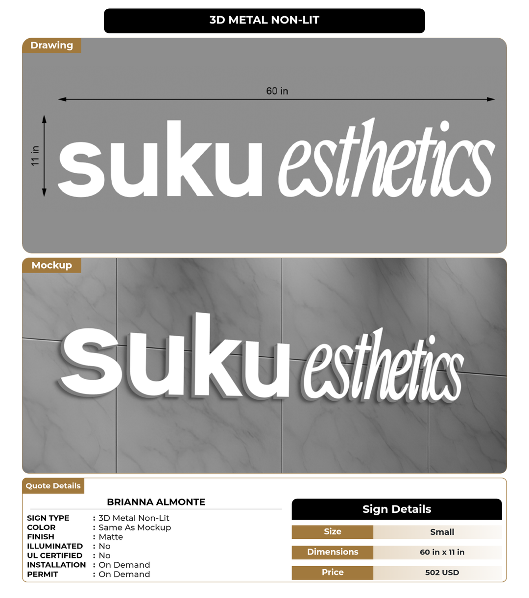 CUSTOM MOCKUP SIGN FOR Brianna Almonte