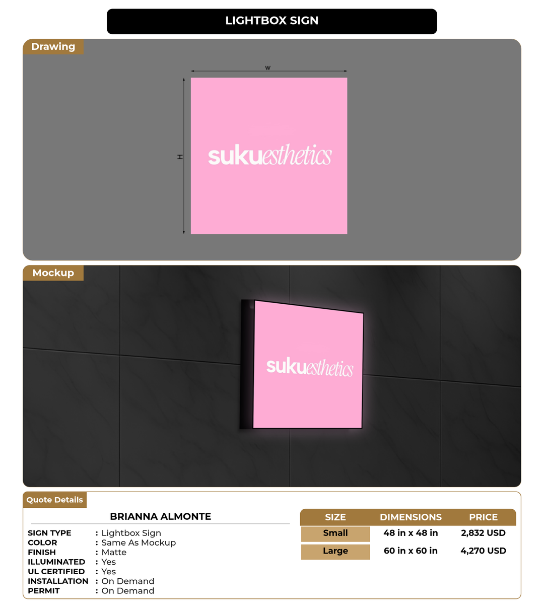 CUSTOM MOCKUP SIGN FOR Brianna Almonte