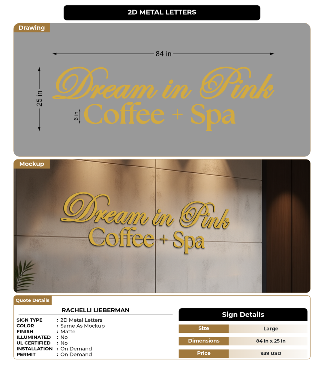 CUSTOM MOCKUP SIGN FOR Rachelli Lieberman