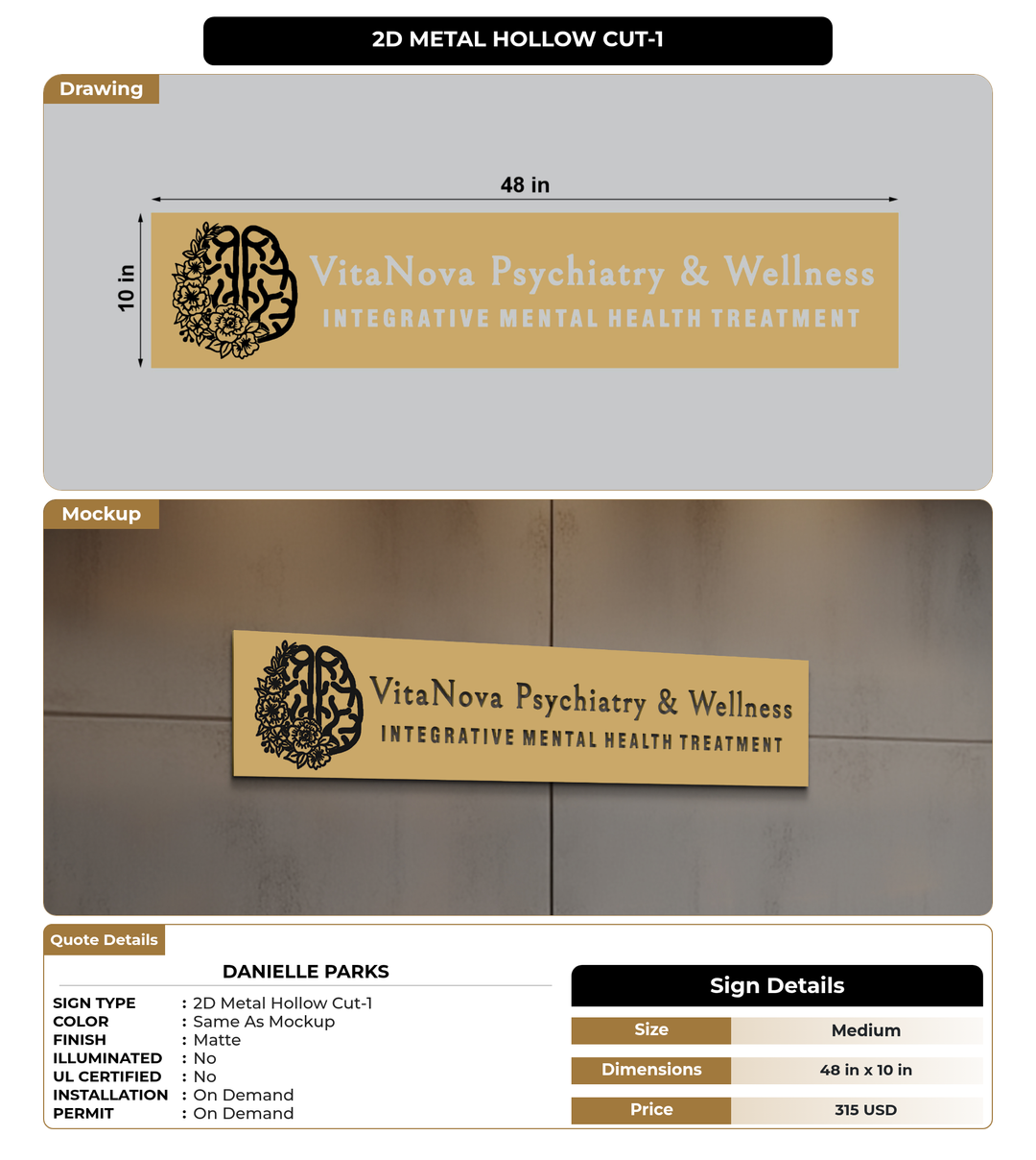 CUSTOM MOCKUP SIGN FOR Danielle Parks