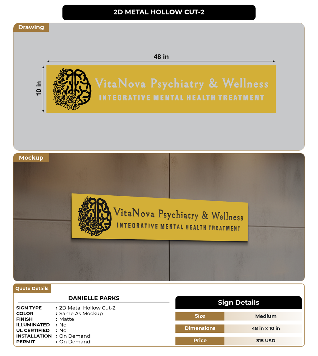 CUSTOM MOCKUP SIGN FOR Danielle Parks