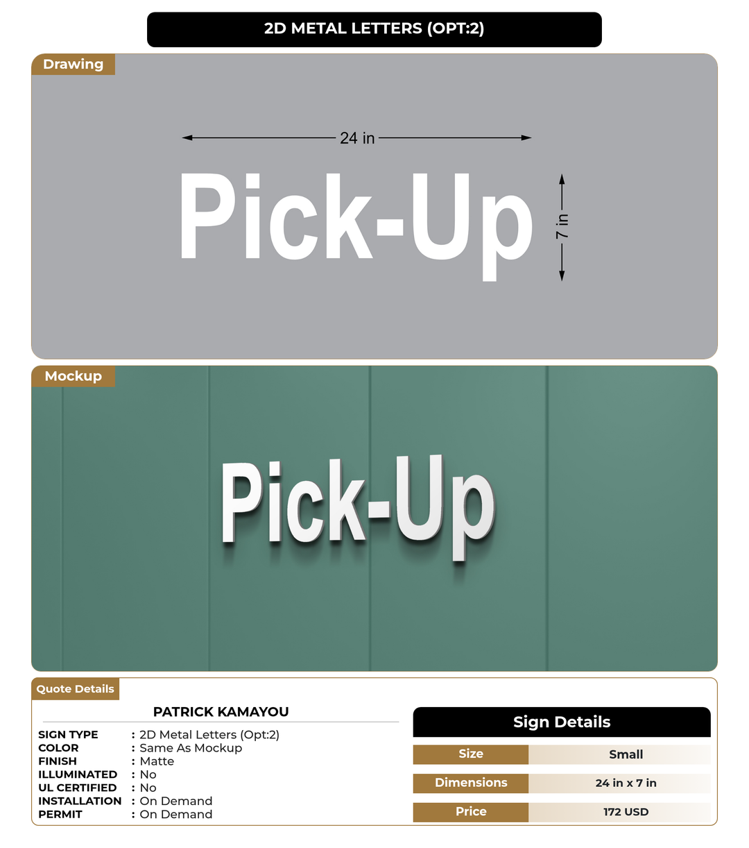 CUSTOM MOCKUP SIGN FOR Patrick Kamayou