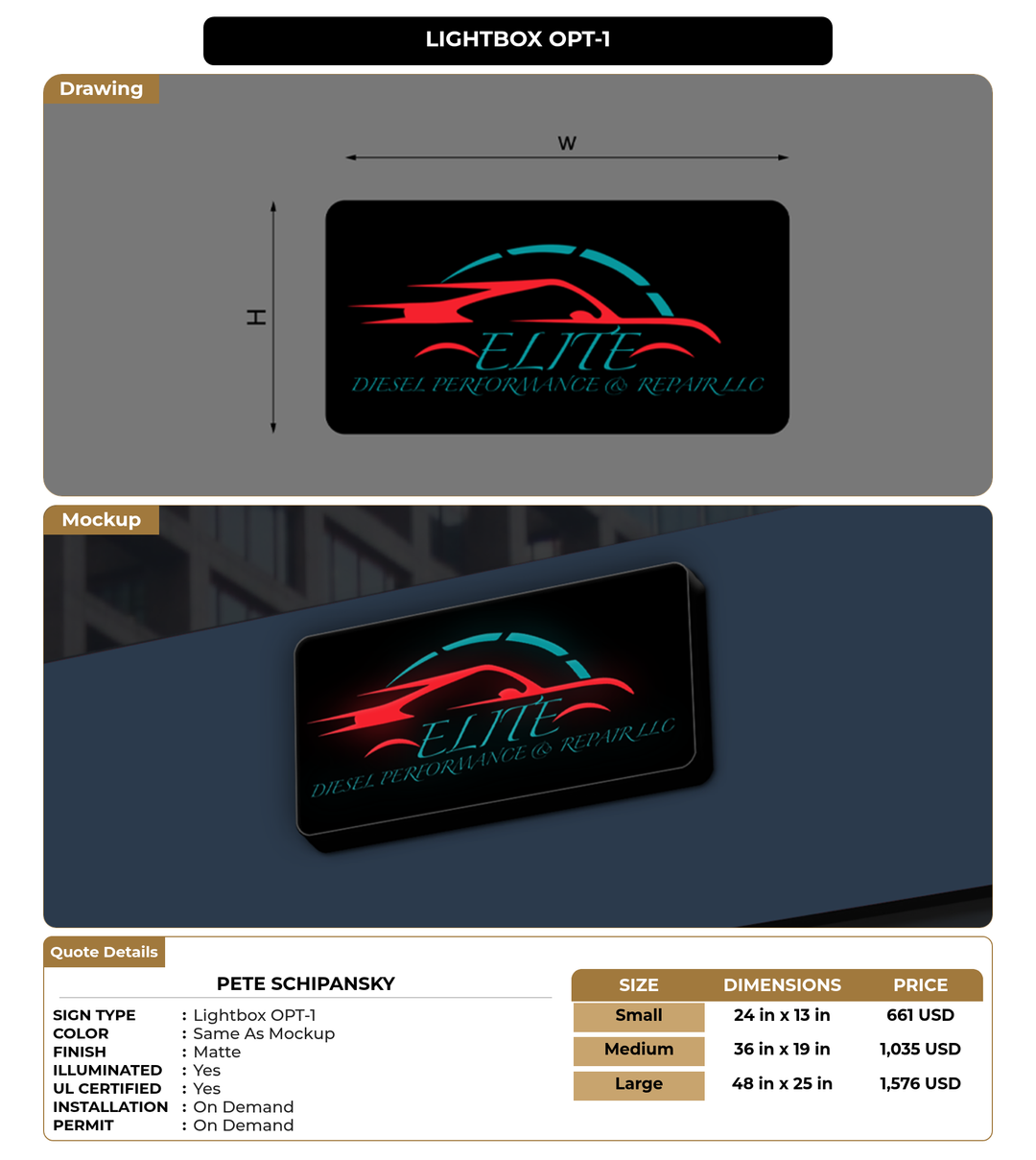 CUSTOM MOCKUP SIGN FOR Pete Schipansky