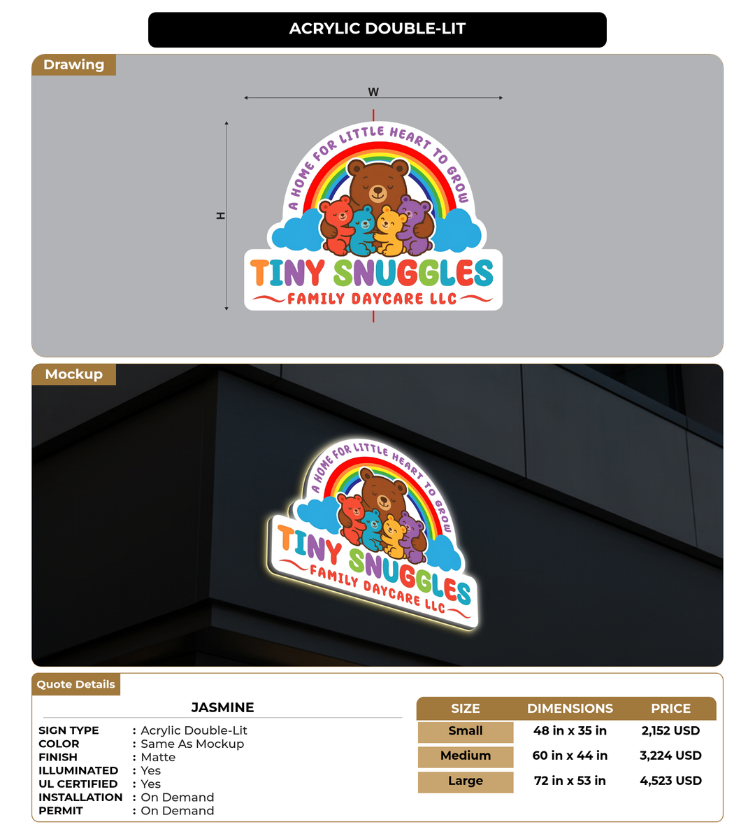 CUSTOM MOCKUP SIGN FOR Jasmine
