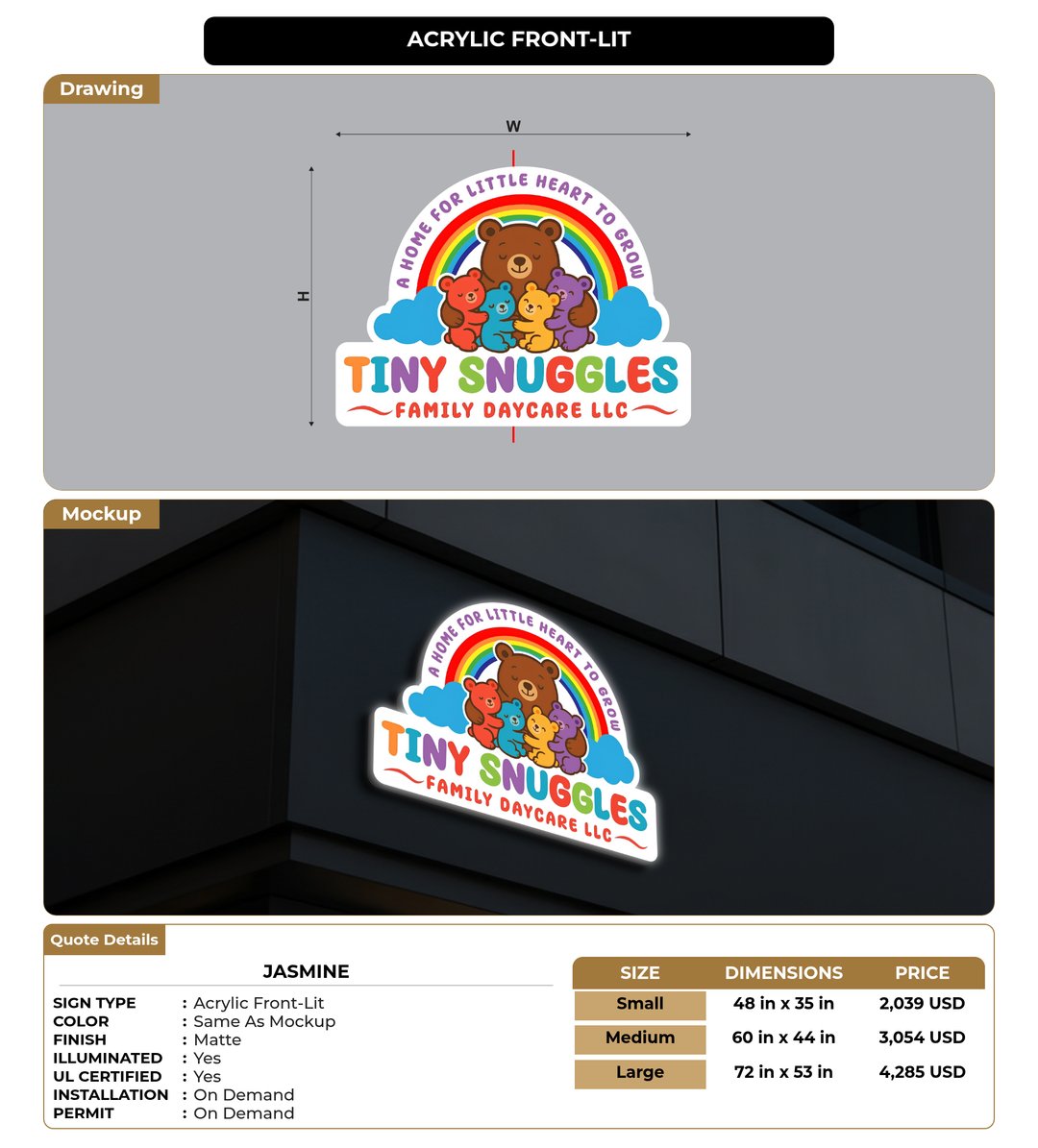 CUSTOM MOCKUP SIGN FOR Jasmine