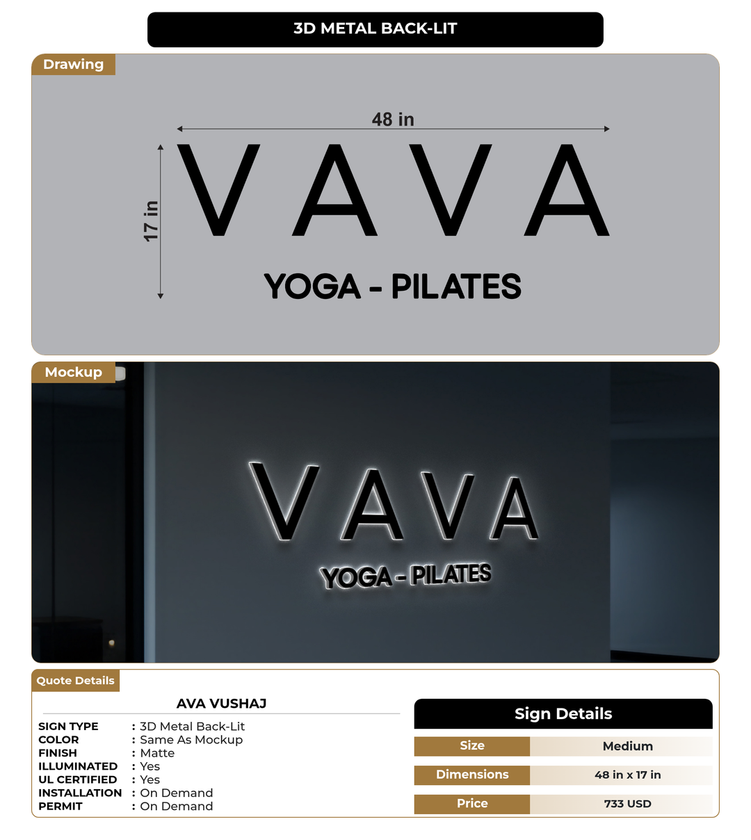 CUSTOM MOCKUP SIGN FOR Ava Vushaj