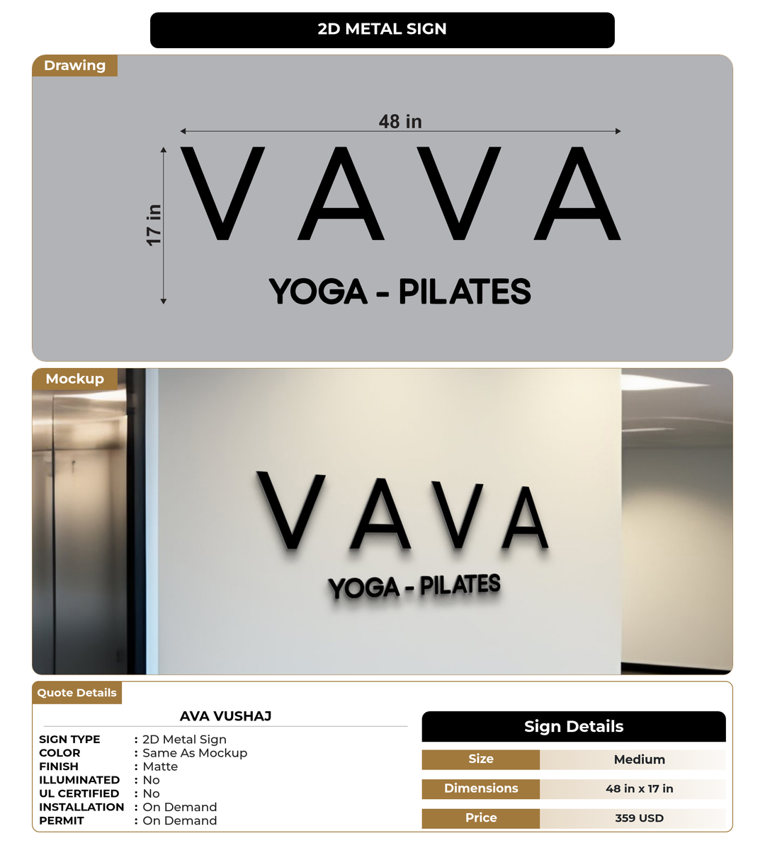CUSTOM MOCKUP SIGN FOR Ava Vushaj