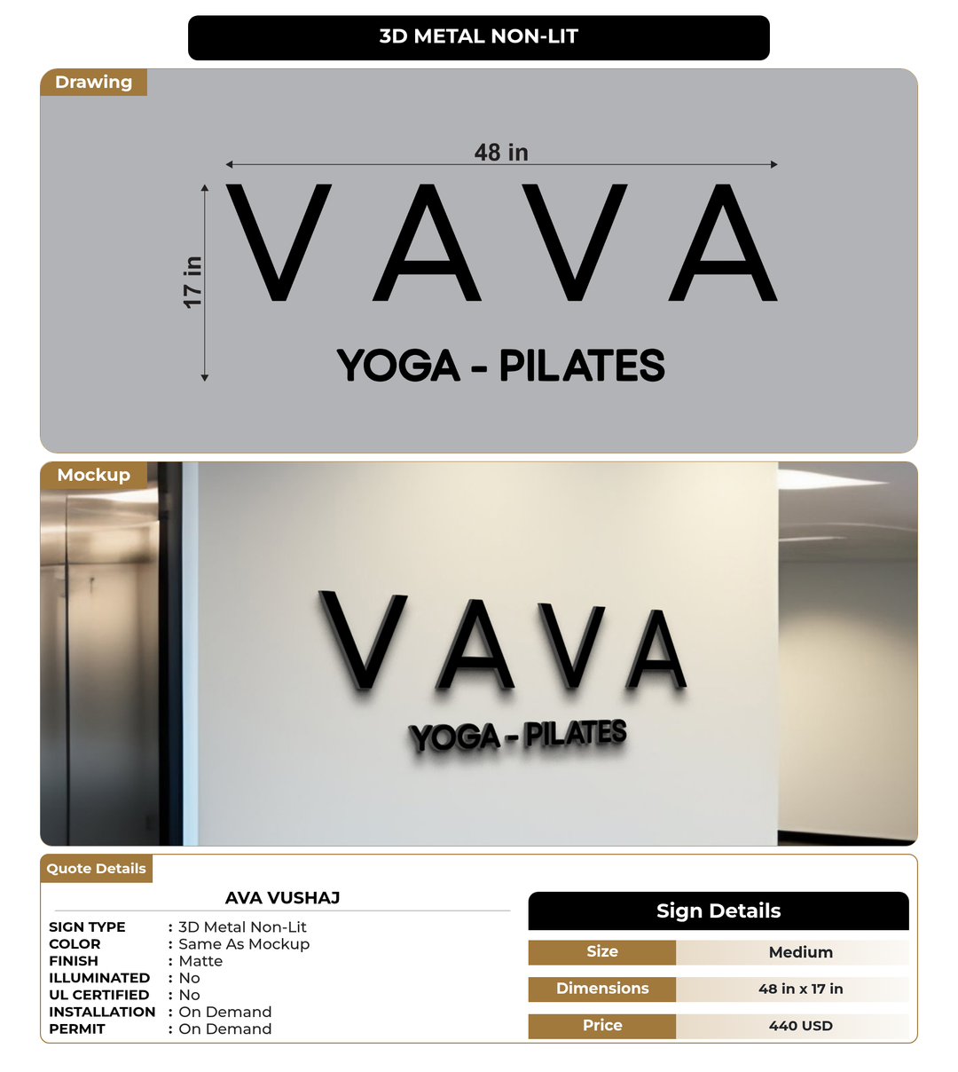 CUSTOM MOCKUP SIGN FOR Ava Vushaj