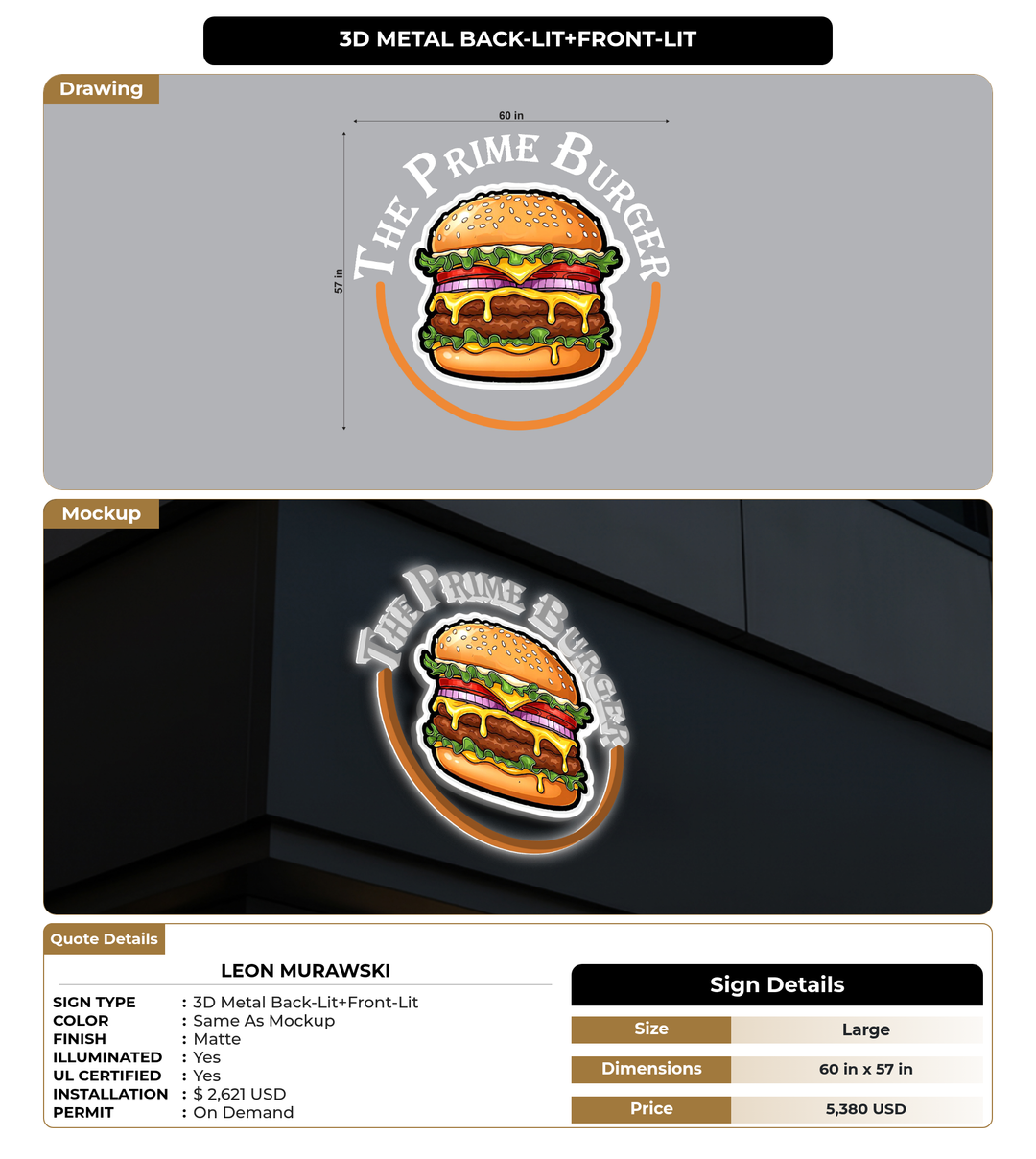 CUSTOM MOCKUP SIGN FOR Leon Murawski