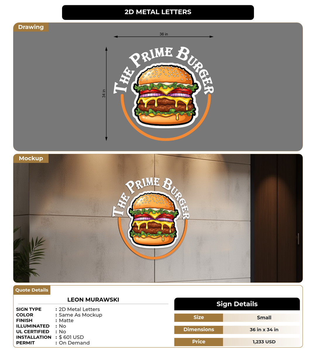 CUSTOM MOCKUP SIGN FOR Leon Murawski