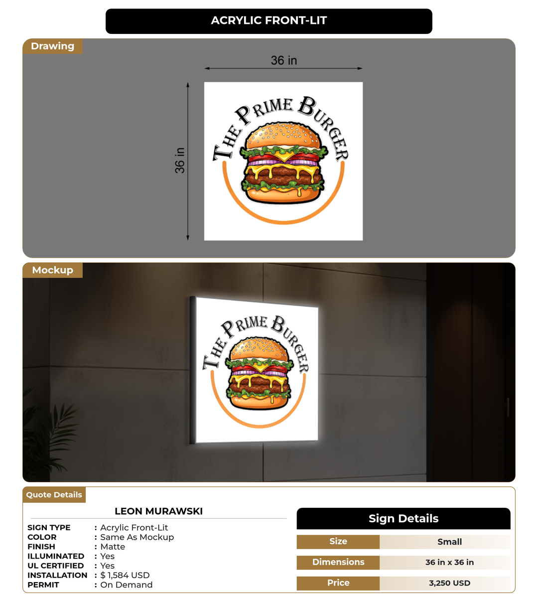CUSTOM MOCKUP SIGN FOR Leon Murawski