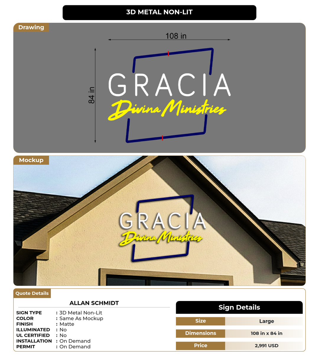 CUSTOM MOCKUP SIGN FOR Allan Schmidt