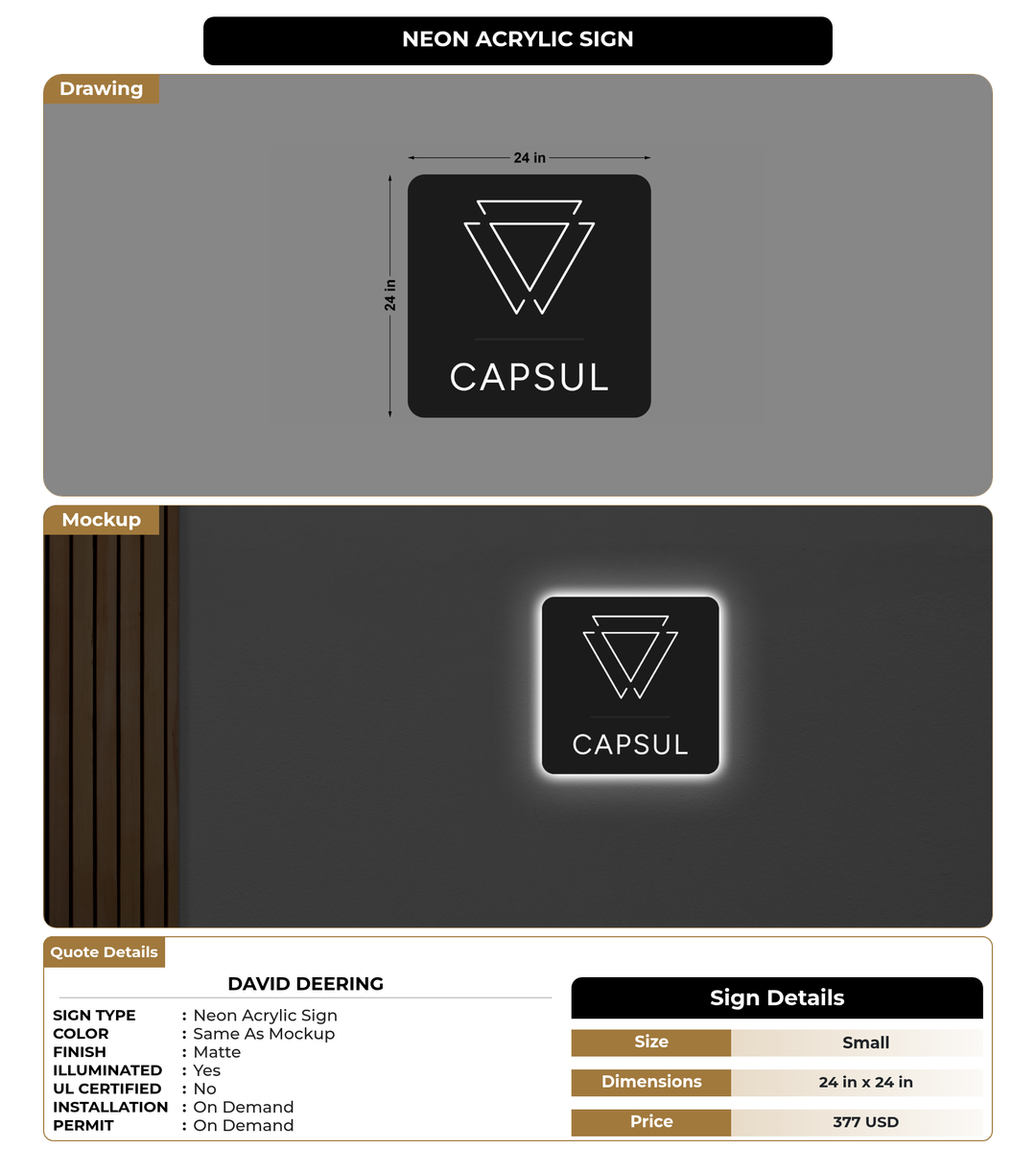 CUSTOM MOCKUP SIGN FOR David Deering
