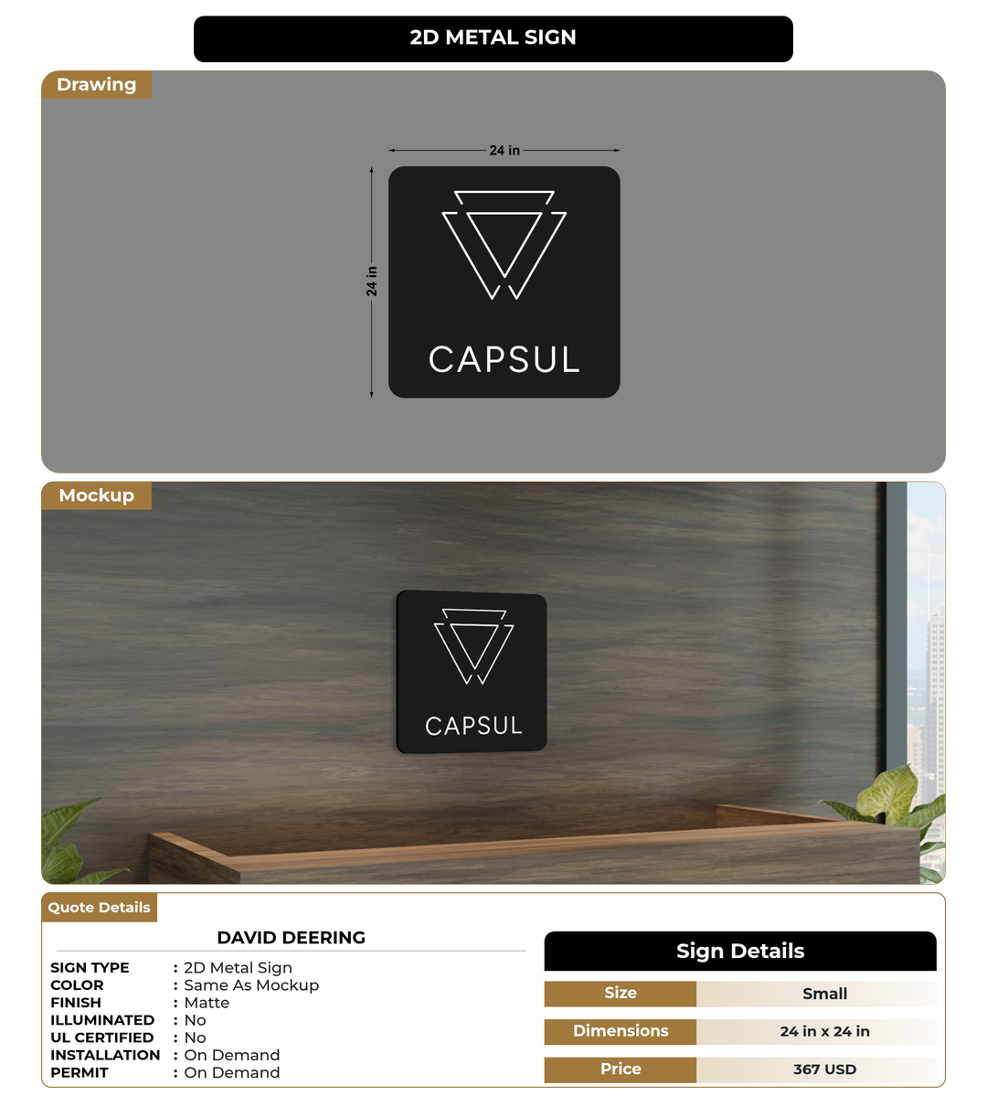 CUSTOM MOCKUP SIGN FOR David Deering