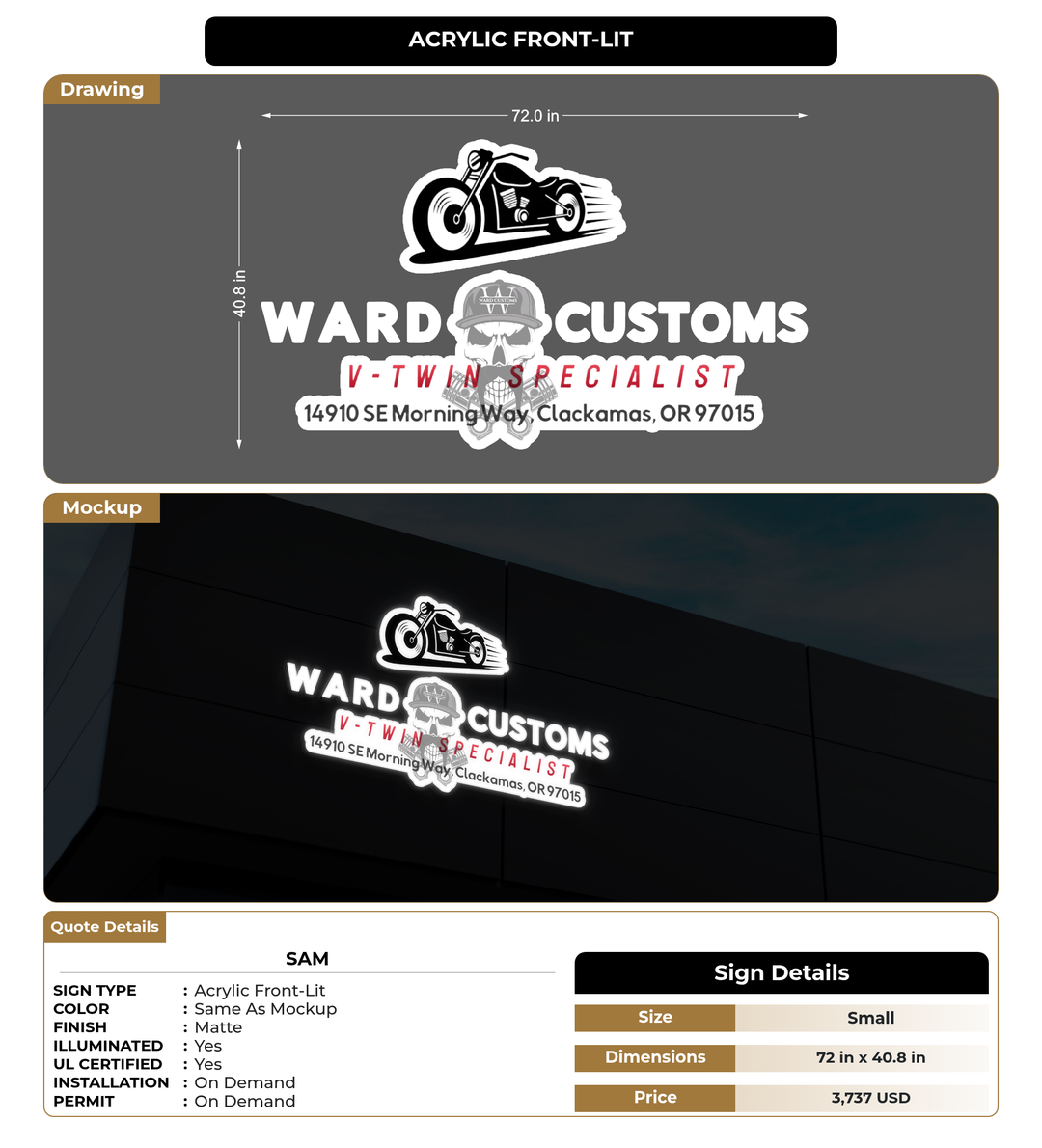 CUSTOM MOCKUP SIGN FOR Sam