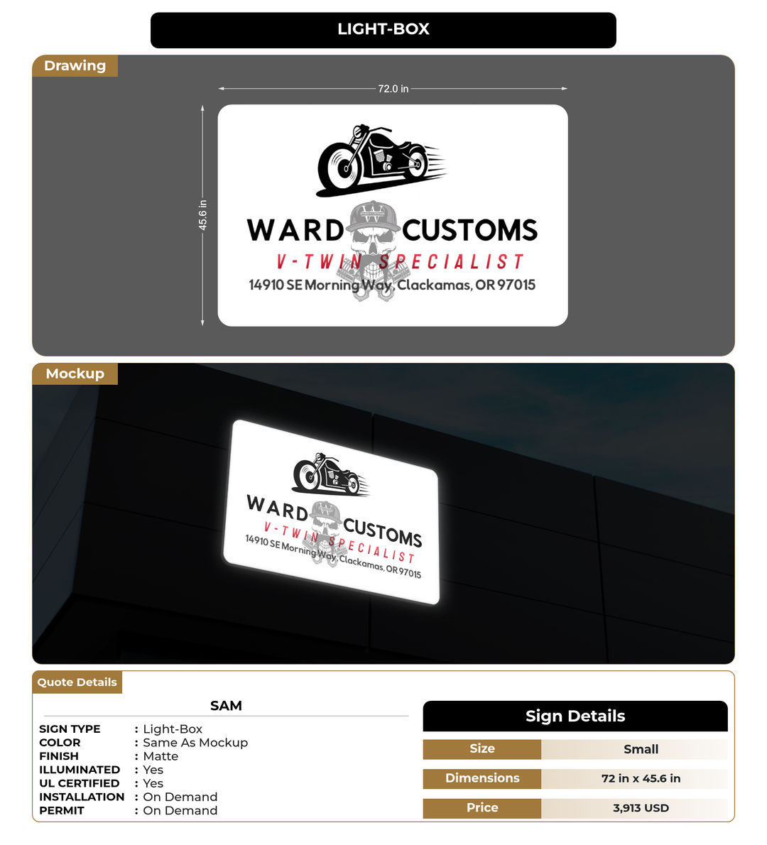 CUSTOM MOCKUP SIGN FOR Sam