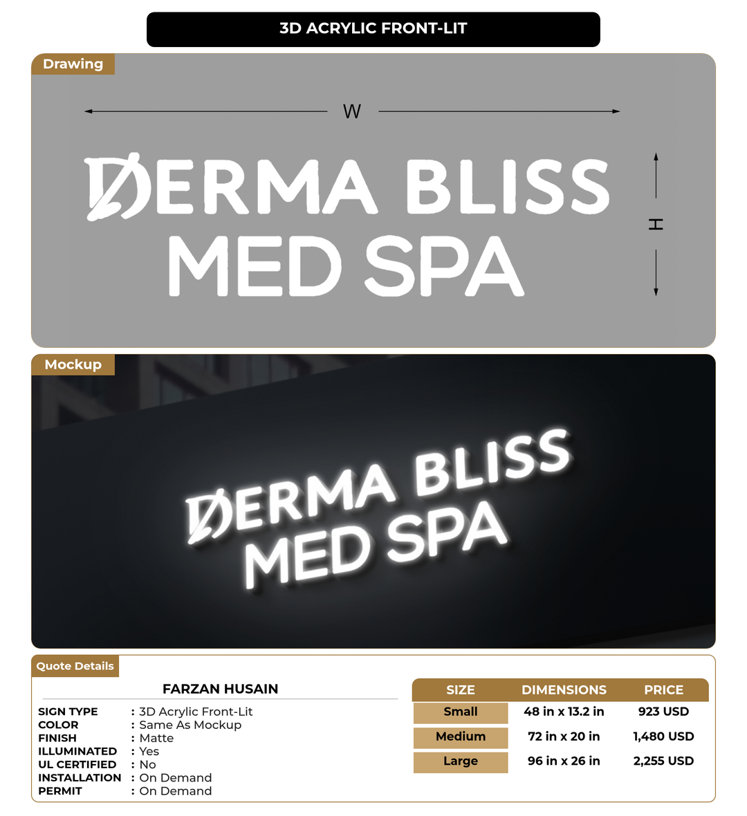 CUSTOM MOCKUP SIGN FOR Farzan Husain
