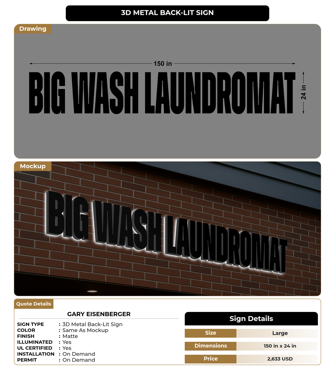 CUSTOM MOCKUP SIGN FOR Gary Eisenberger
