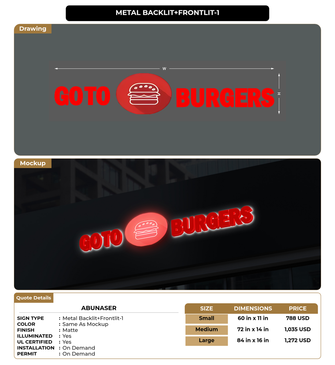CUSTOM MOCKUP SIGN FOR abunaser