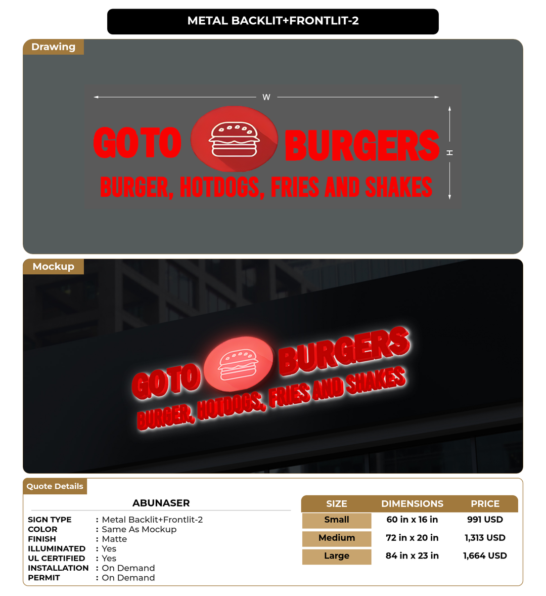 CUSTOM MOCKUP SIGN FOR abunaser