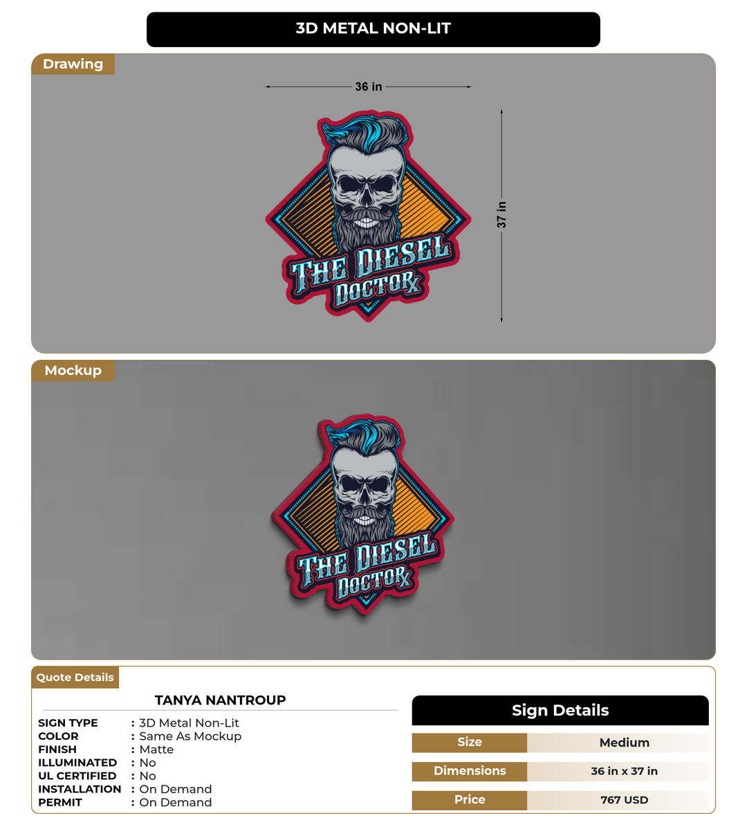 CUSTOM MOCKUP SIGN FOR Tanya Nantroup