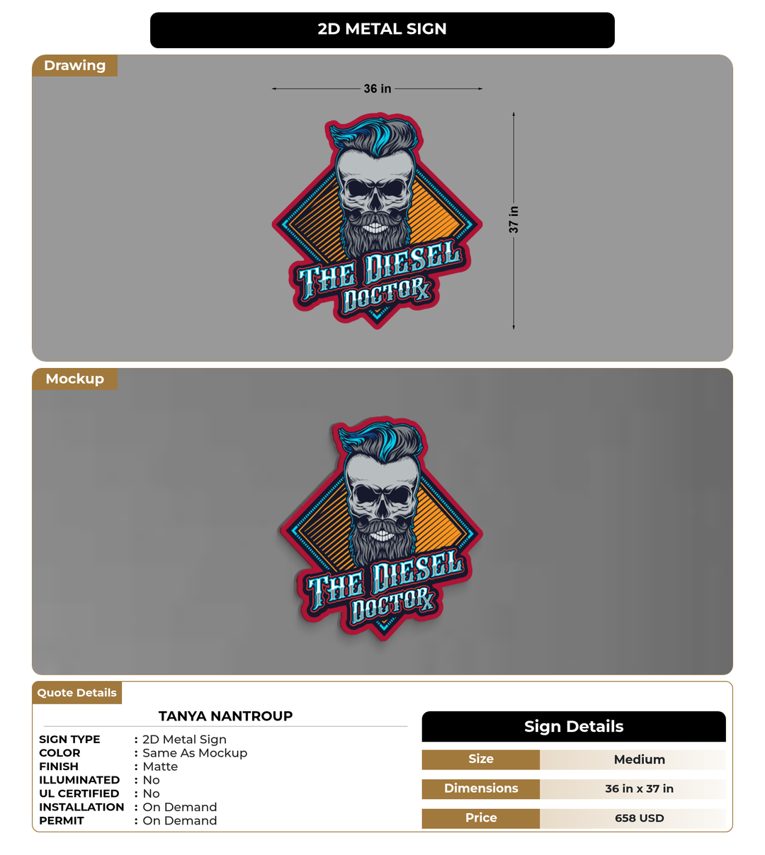CUSTOM MOCKUP SIGN FOR Tanya Nantroup