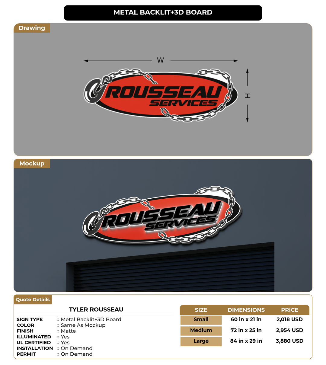 CUSTOM MOCKUP SIGN FOR Tyler Rousseau