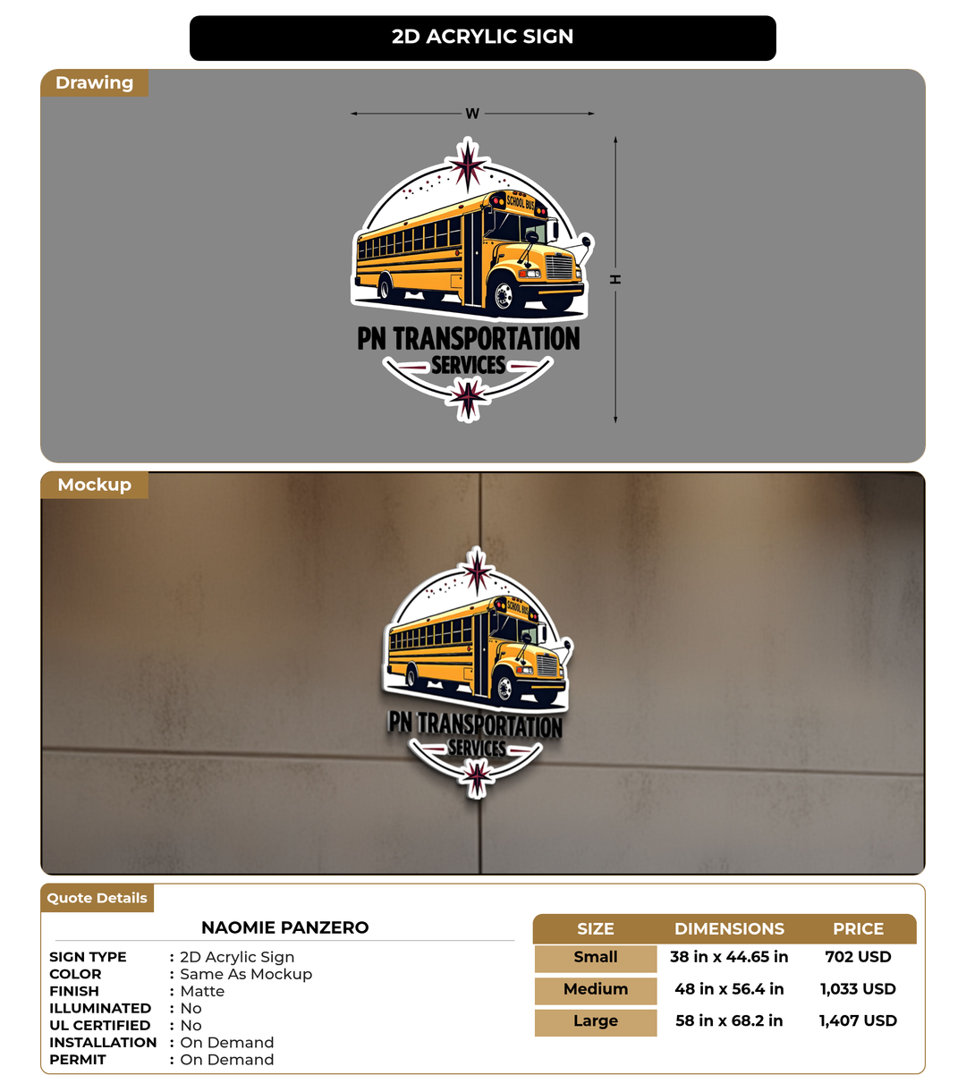 CUSTOM MOCKUP SIGN FOR Naomie Panzero
