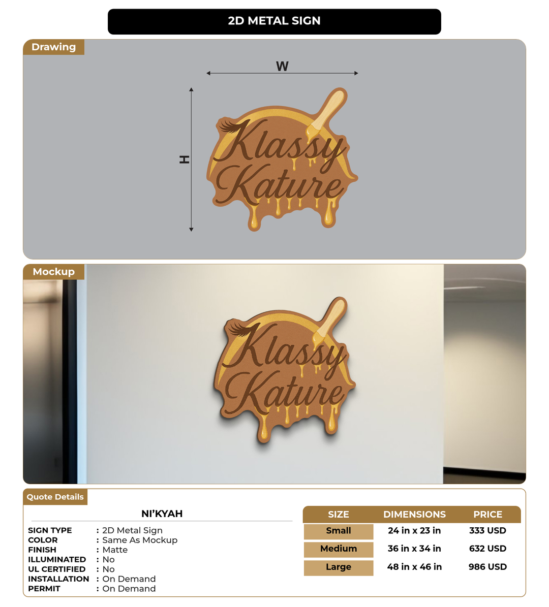 CUSTOM MOCKUP SIGN FOR Ni’Kyah