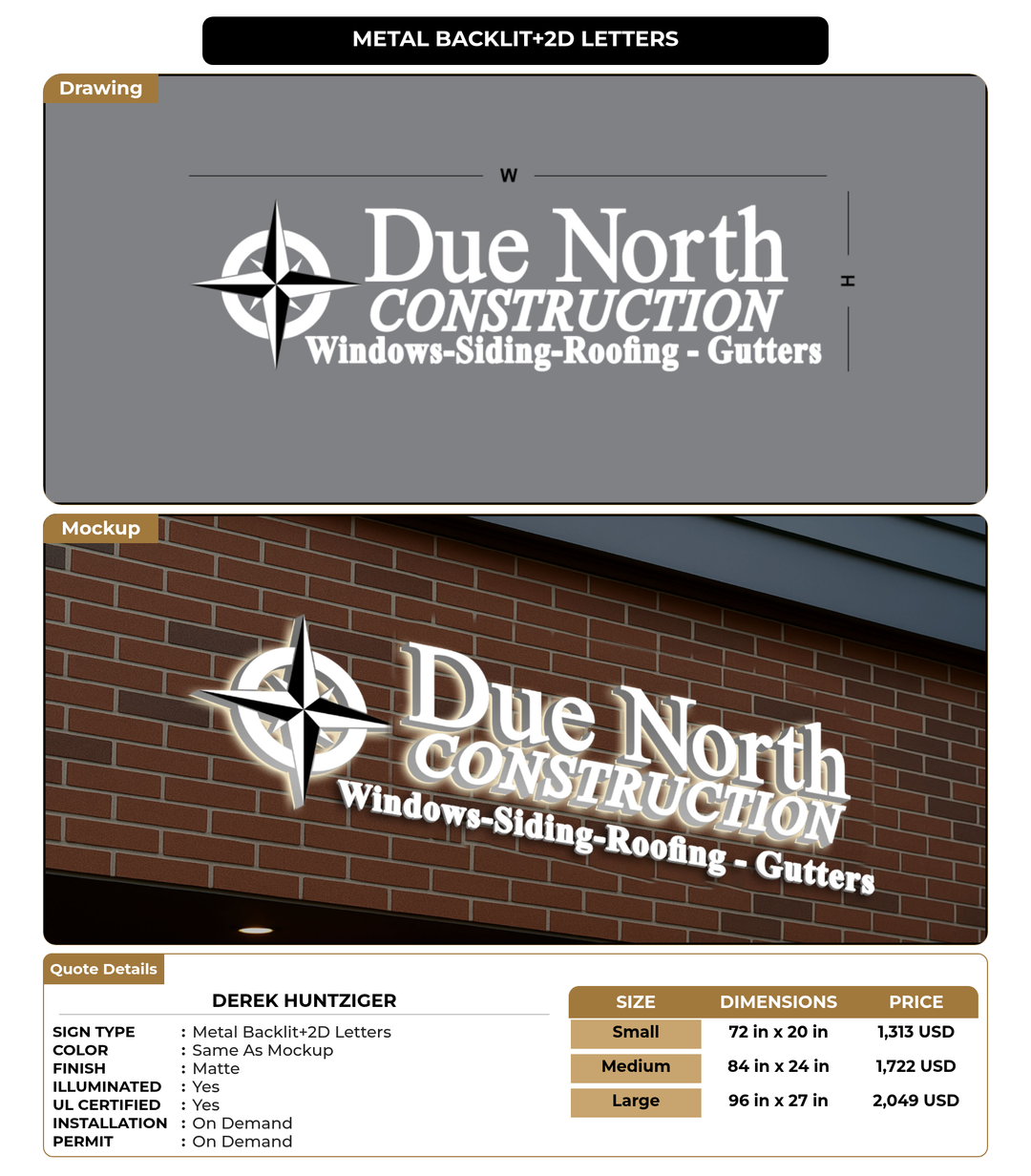 CUSTOM MOCKUP SIGN FOR Derek Huntziger