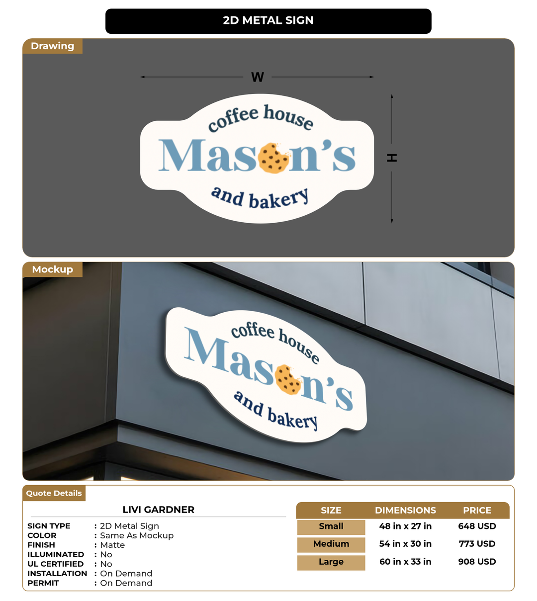 CUSTOM MOCKUP SIGN FOR Livi gardner