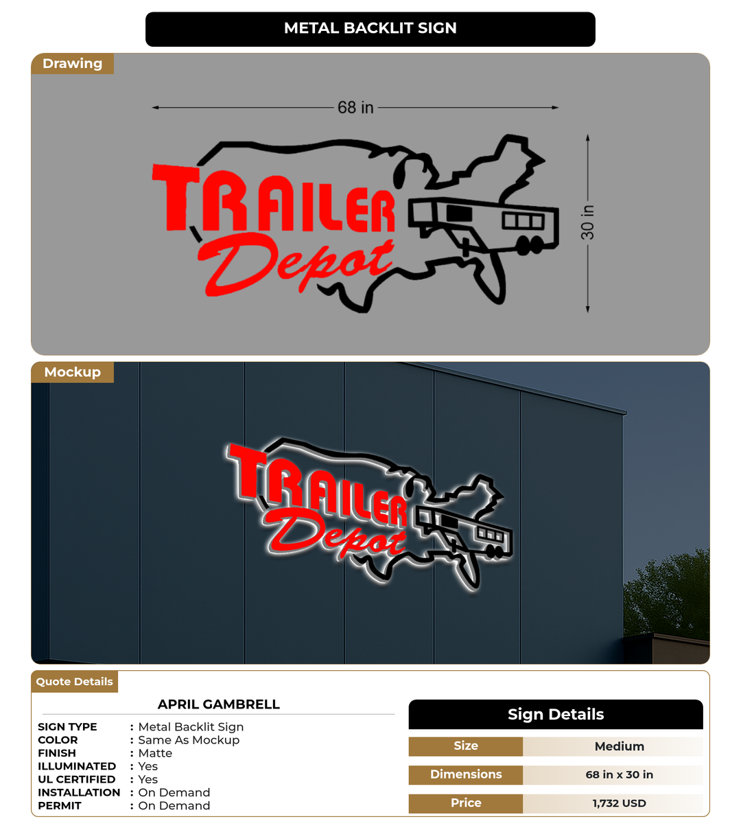 CUSTOM MOCKUP SIGN FOR April Gambrell