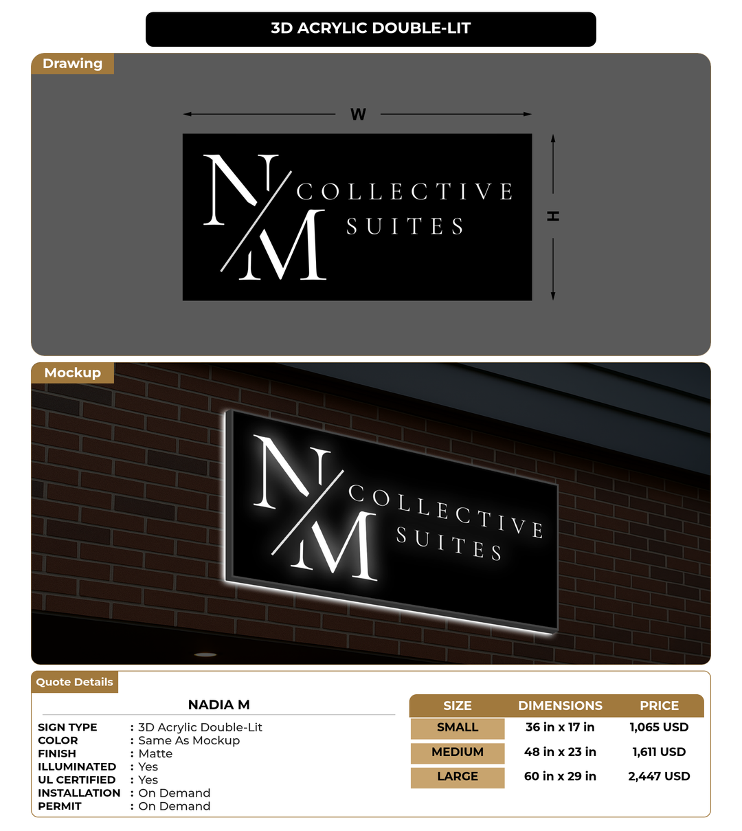 CUSTOM MOCKUP SIGN FOR Nadia M