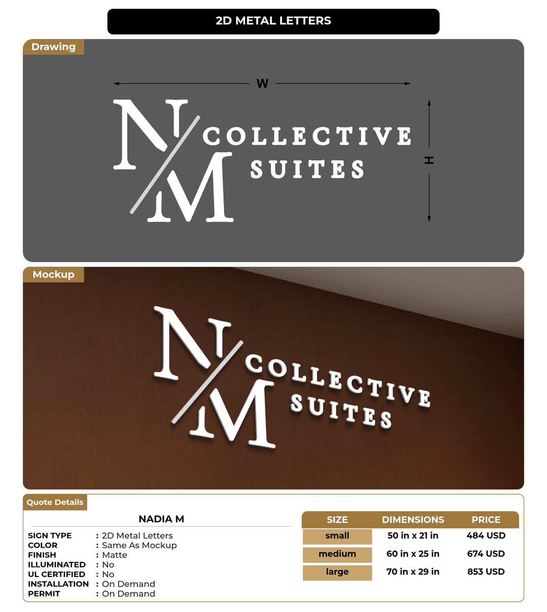 CUSTOM MOCKUP SIGN FOR Nadia M