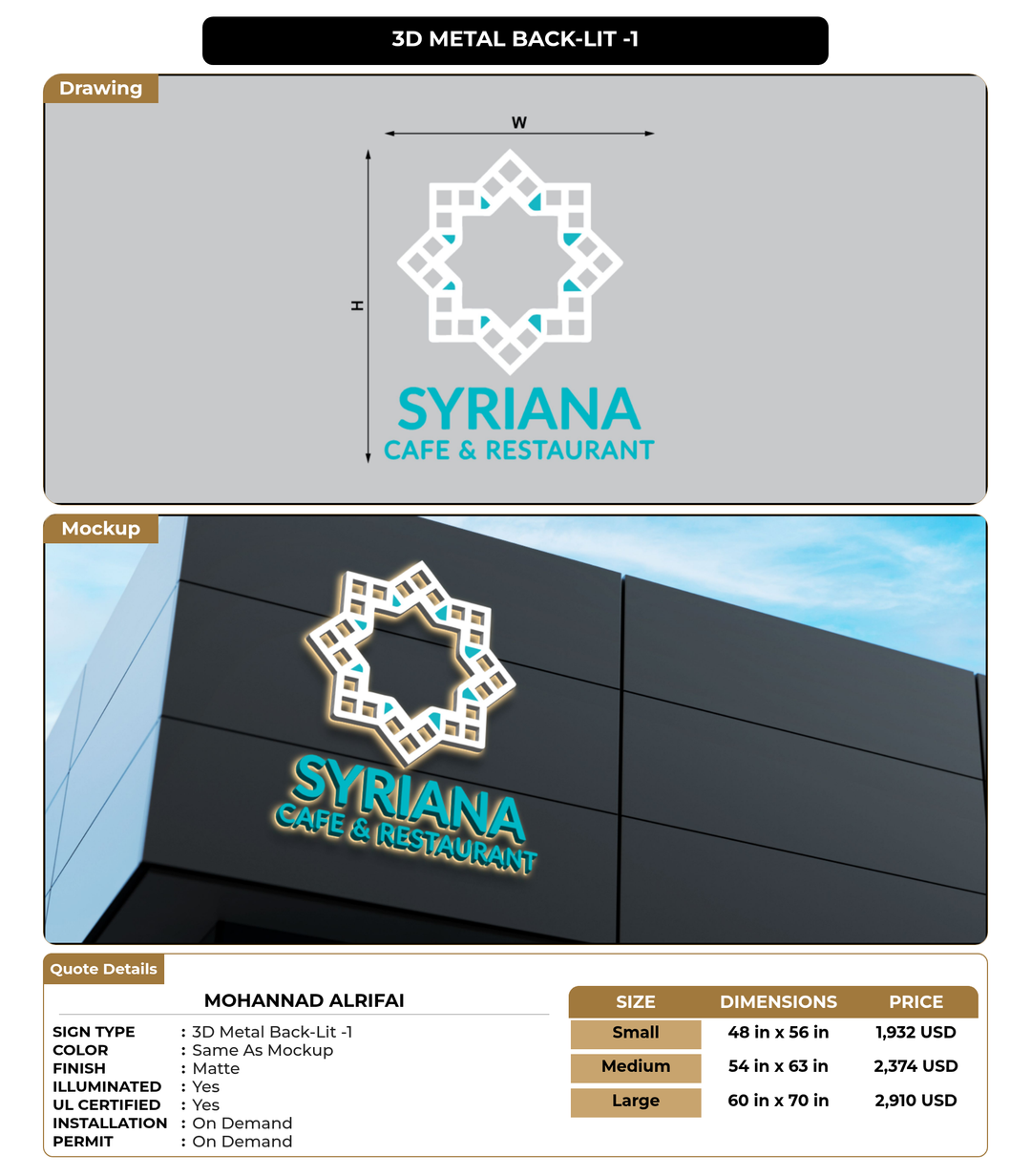 CUSTOM MOCKUP SIGN FOR Mohannad Alrifai