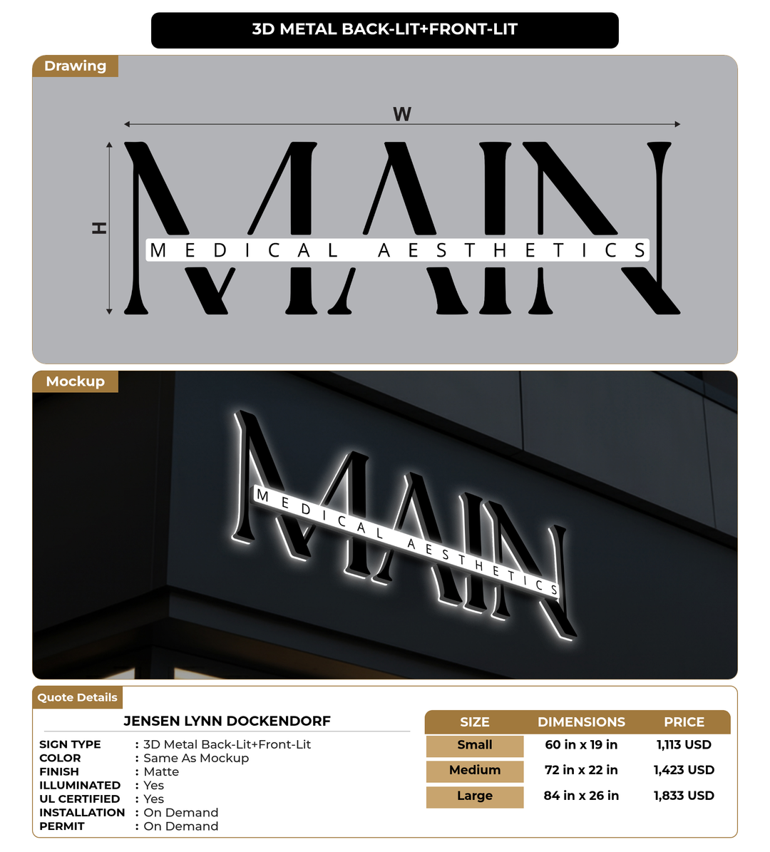 CUSTOM MOCKUP SIGN FOR Jensen Lynn Dockendorf