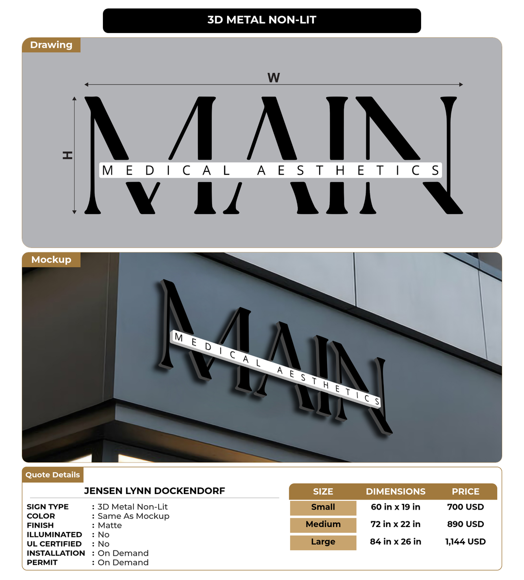 CUSTOM MOCKUP SIGN FOR Jensen Lynn Dockendorf